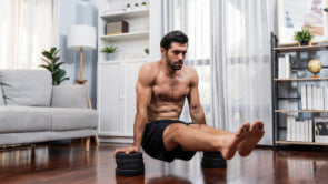 Male doing HIIT to increase Testosterone